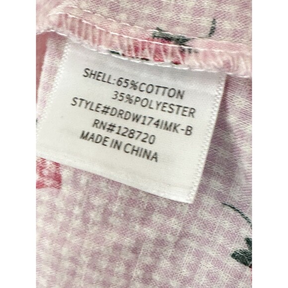 NEW Blue Rain Womens Size Medium Strawberry Front Tie Mini Dress Pink Gingham - Picture 9 of 9